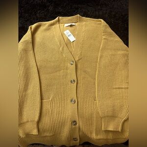 Women's Mustard Cardigan Sweater - LOFT